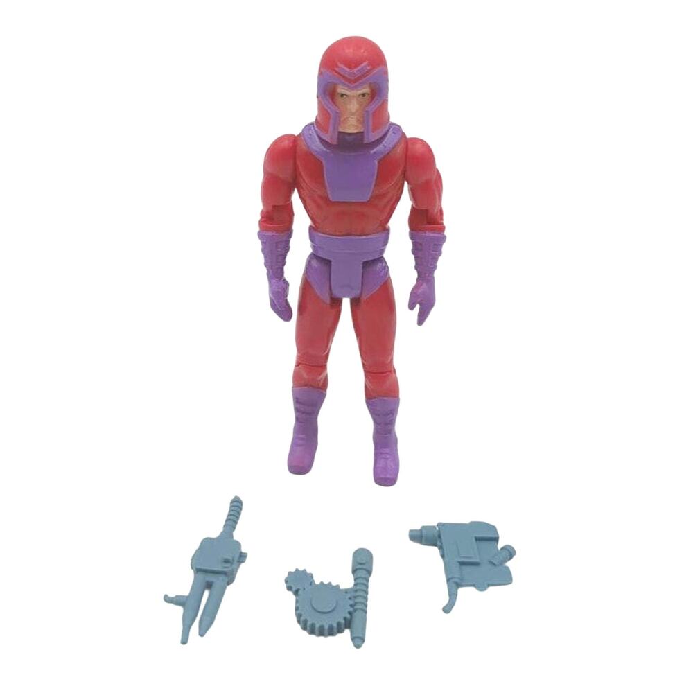 MAGNETO 1991 Marvel 5" Action Figure Loose w Magnetic Accessories Toy Biz X-Men